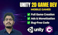 develop a custom 2d game in unity using  c sharp