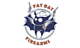 design unique modern fat bat firearms logo