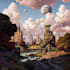 create stunning fantasy landscape, background illustration