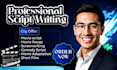write and edit movie script, screenplay, film script, comedy script, tv script