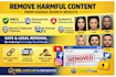 remove harmful, defamatory, dmca, stolen content from google search results