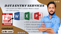 clean excel data, format spreadsheets and convert pdf to word