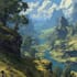 a fantasy landscape design illustrations