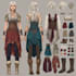 desing unique fantasy character sheets with prop and outfits