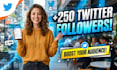 increase new 250 twitter followers