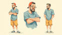 create hand drawn cartoon illustration
