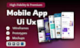 design mobile app ui ux in figma with prototype and UX research