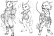 draw character sketches or concept art