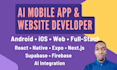develop android ios ai mobile app ai website as fullstack developer stripe mpesa