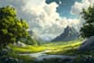 do fantasy background and landscape