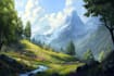 design fantasy background and landscape
