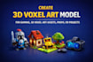 create 3d voxel art model for gaming, 3d voxel art assets, props, VR projects