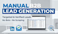 provide b2b lead generation and prospecting manually
