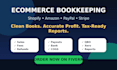 do ecommerce bookkeeping for shopify, amazon, paypal, stripe in quickbooks xero