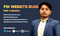 fix bugs and errors in your django, react, or next js web app