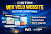 develop wix websites using wix velo, wix code, wix studio and databases