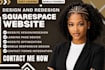 build squarespace coaches website, restaurant, ecommerce squarespace website