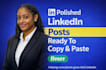 write professional engaging linkedin post