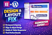 fix wordpress design layout spacing and alignment as elementor expert