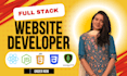 build custom website, full stack website development, frontend backend developer