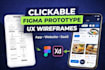 create clickable figma prototype and UX wireframes for mobile app and website