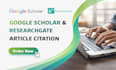 increase google scholar backdate current citation, journals using researchgate