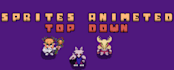 create top down pixel art character sprites and animations
