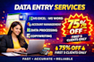 do data entry, ms word, excel accounting, copy writing
