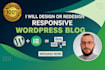 create a professional wordpress blog with responsive design and SEO optimization