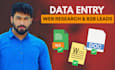 do data entry, web research, b2b lead generation