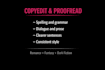copy edit and proofread your fiction manuscript for clarity and flow
