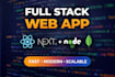build fast modern full stack web app with react nextjs node mongodb