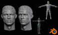 do 3d head model, face model, body model and rigging for game printing, stl