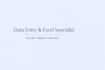 do data entry and excel data organization