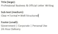 write professional official and business letters