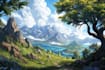 do a fantasy environment, landscape design