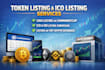 do token listing, coin listing, ico listing on coinmarketcap, crypto exchanges
