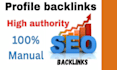 white hat manual SEO profile backlinks
