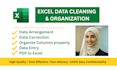 do data cleaning, formatting, and organization in excel