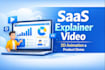 create a 2d saas explainer video with saas demo and animated UI for software