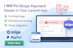fix stripe payment issues in laravel