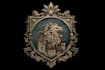 draw an fantasy medieval monogram or badge logo