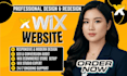 design wix website or do wix redesign for business and ecommerce store