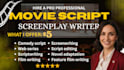 be your movie script writer, screenplay, screenwriting, feature film script