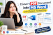 convert PDF document into ms word with perfect formatting