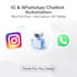 build a manychat automation for ig and whatsapp