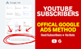 get youtube subscribers with google video ads