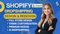 setup shopify store design, ecommerce dropshipping store, shopify website design