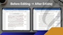 proofread and edit academic documents for clarity and grammar