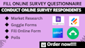 fill online survey, surveys questionnaire and polls